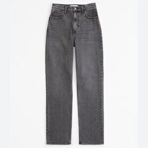 Abercrombie & Fitch Black Acid 90's Straight Ultra High Rise Jean sz 30